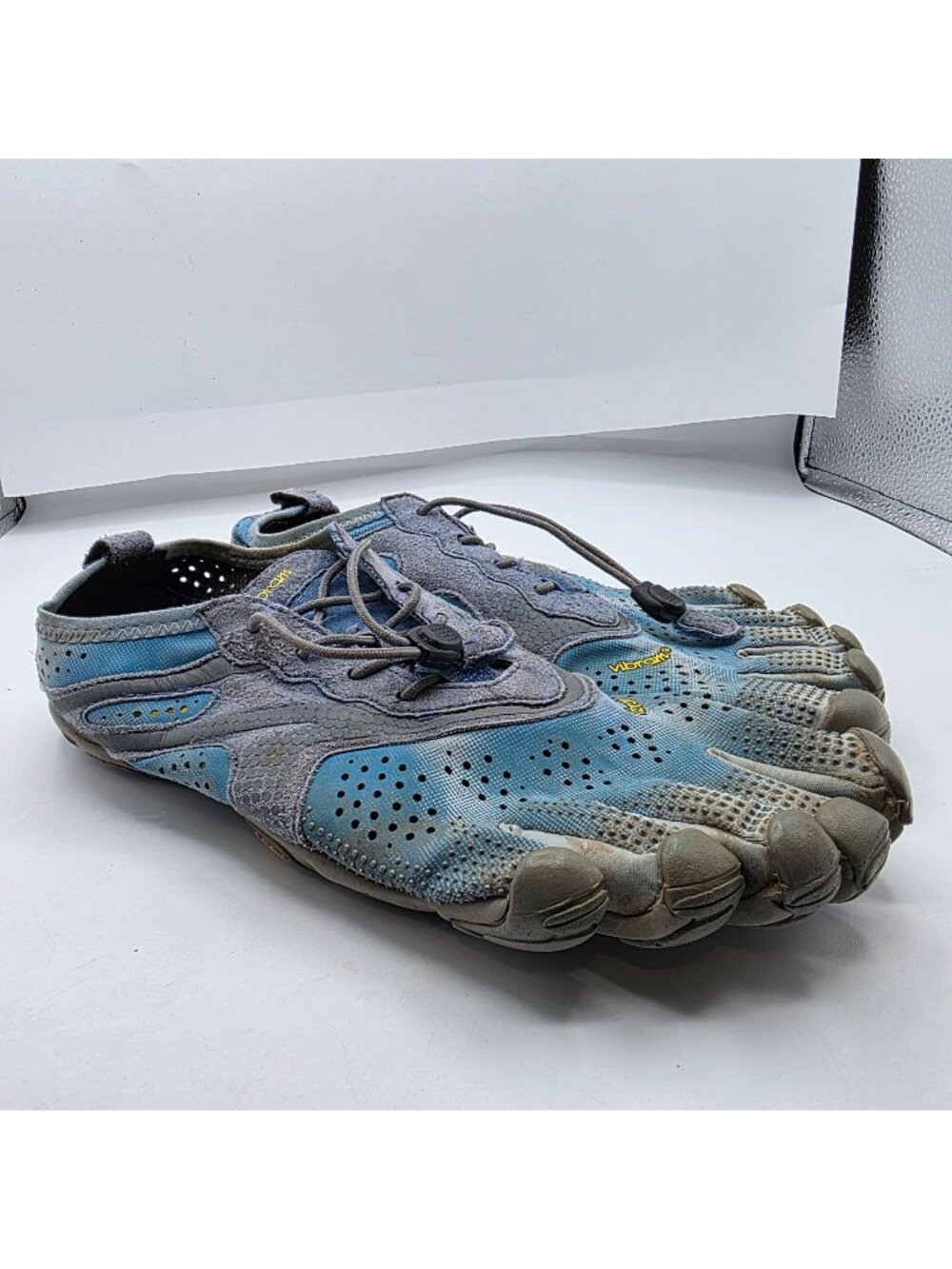 Vibram FiveFingers V-Run Womens Size 9 Blue Gray Minimalist Shoes Running Walk